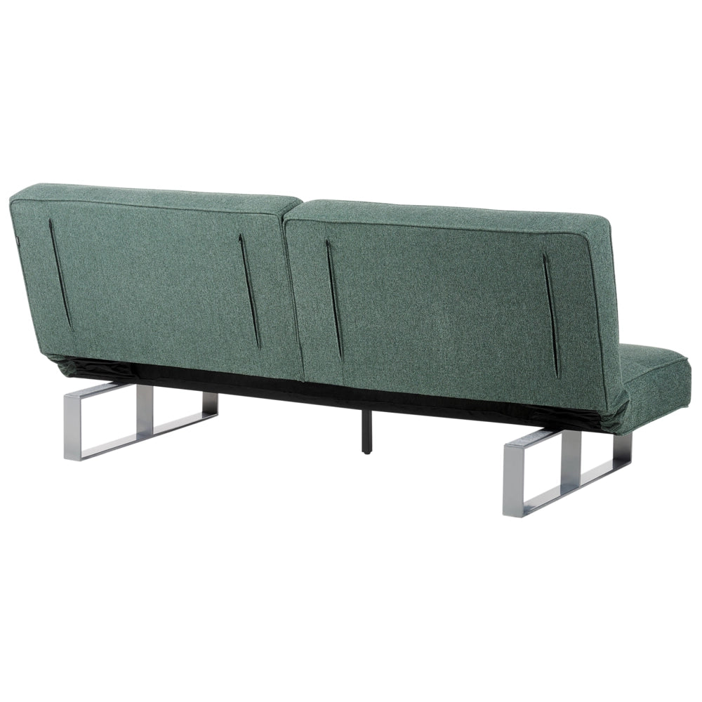 Divano letto in tessuto verde Rivestimento 3 posti reclinabile con schienale diviso
