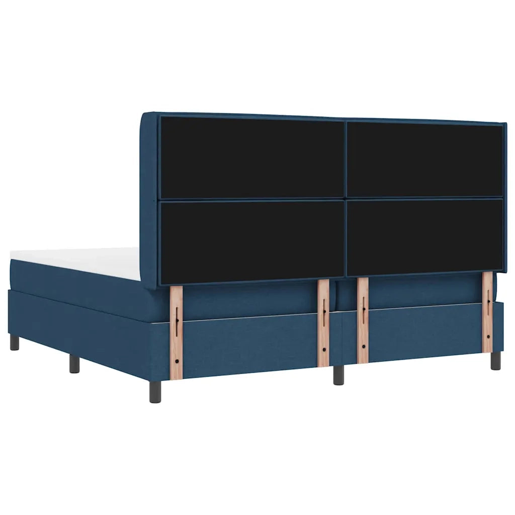 Letto a Sorgente LED con materasso Blu 200 x 200 cm Tessuto 3343468