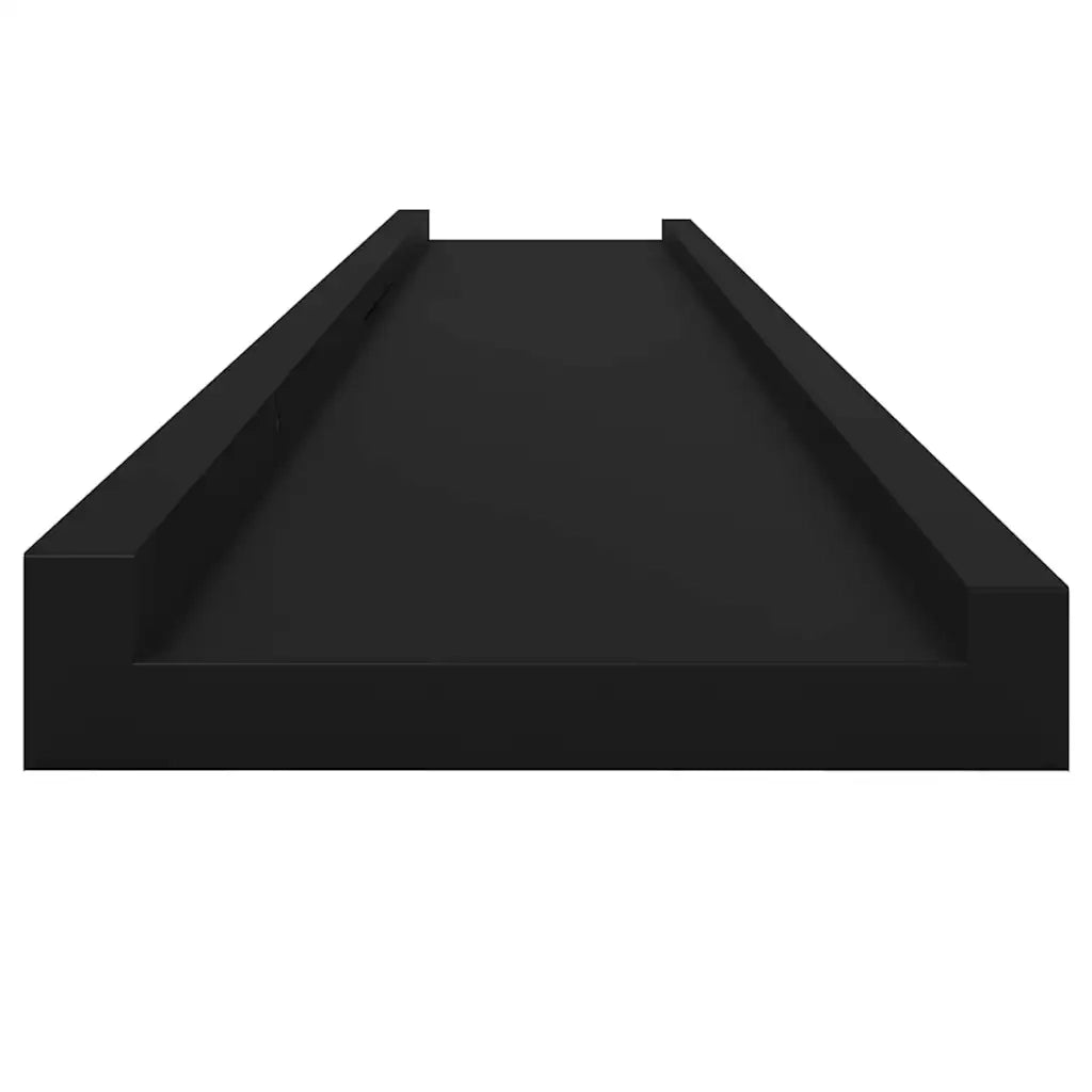 4 pz Mensole da Parete | Scaffali a Parete | Ripiano a parete Nere 115x9x3 cm