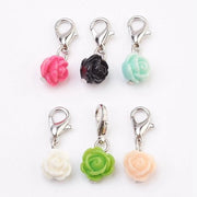 Segnalibri per Maglia 100 pezzi - Materiale Hars/Metallico - Forma a Fiore - Utilizzo per Maglia/DIY - Fiori Colorati - 24 mm Lunghezza
