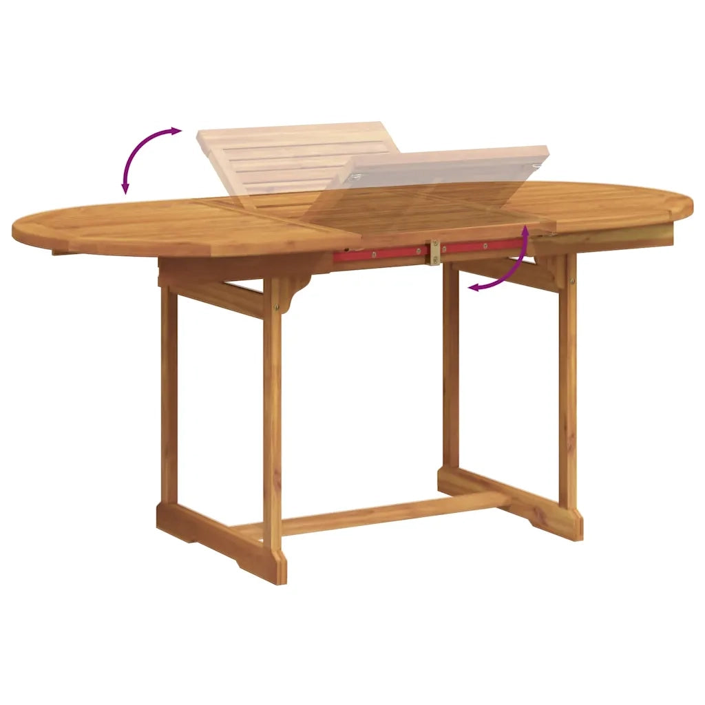 Set Pranzo da Giardino 7pz Legno Massello di Acacia e Textilene 3279281