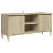Mobile TV | Armadietto TV | Mobile Porta TV con Gambe in Legno Rovere Sonoma 103,5x30x50 cm