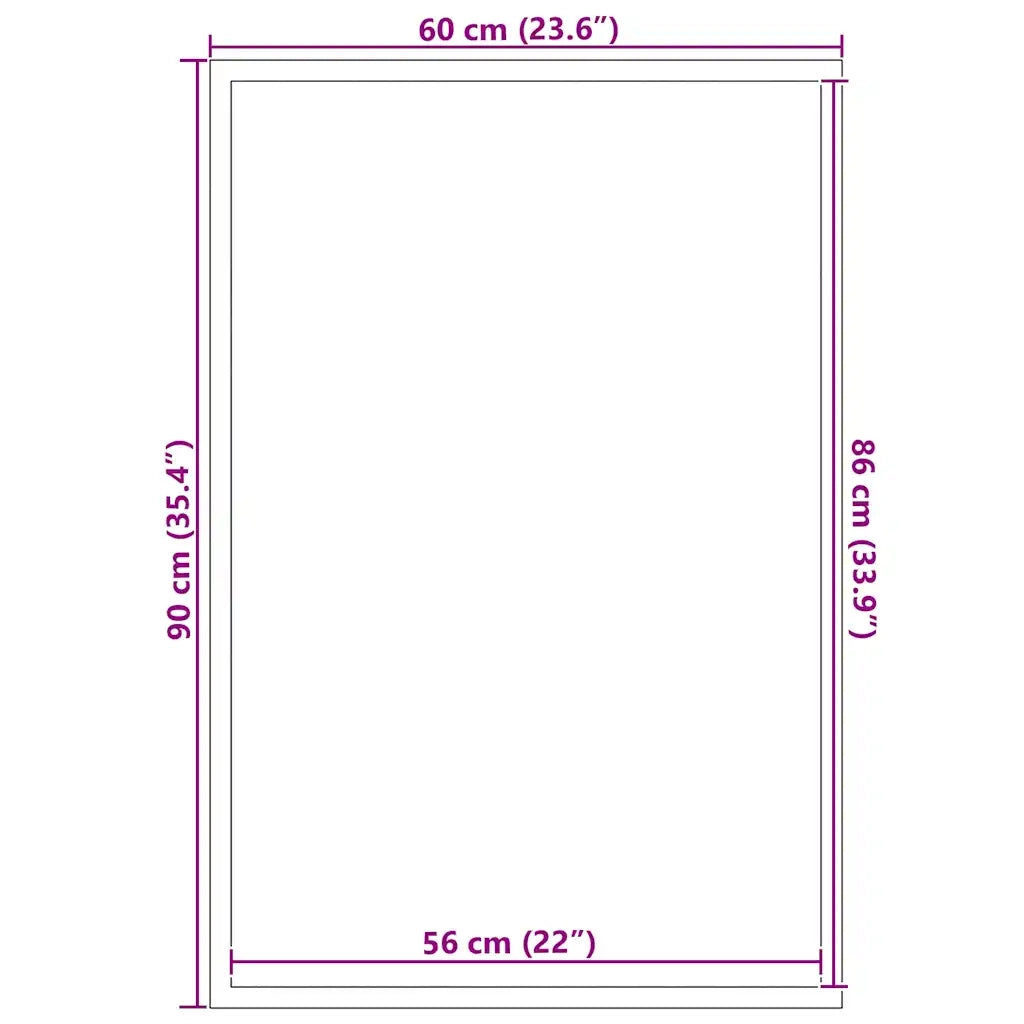 vidaXL Zerbino Nero 60x90 cm