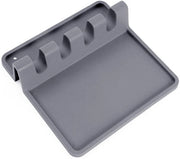 Pannello di silicone per la cottura - supporto per cucchiai - spatola per la cottura - supporto per cucchiai di cottura - grattugia e cucchiaio per la cottura - ripiano multifunzionale per cucina e casa (grigio)