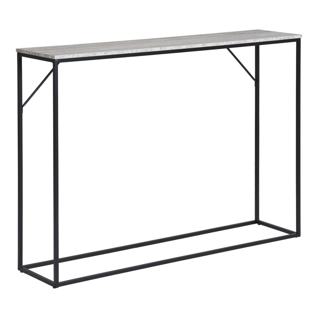 Tavolo Consolle Vita, Marrone, Metallo, 110x26x80 cm
