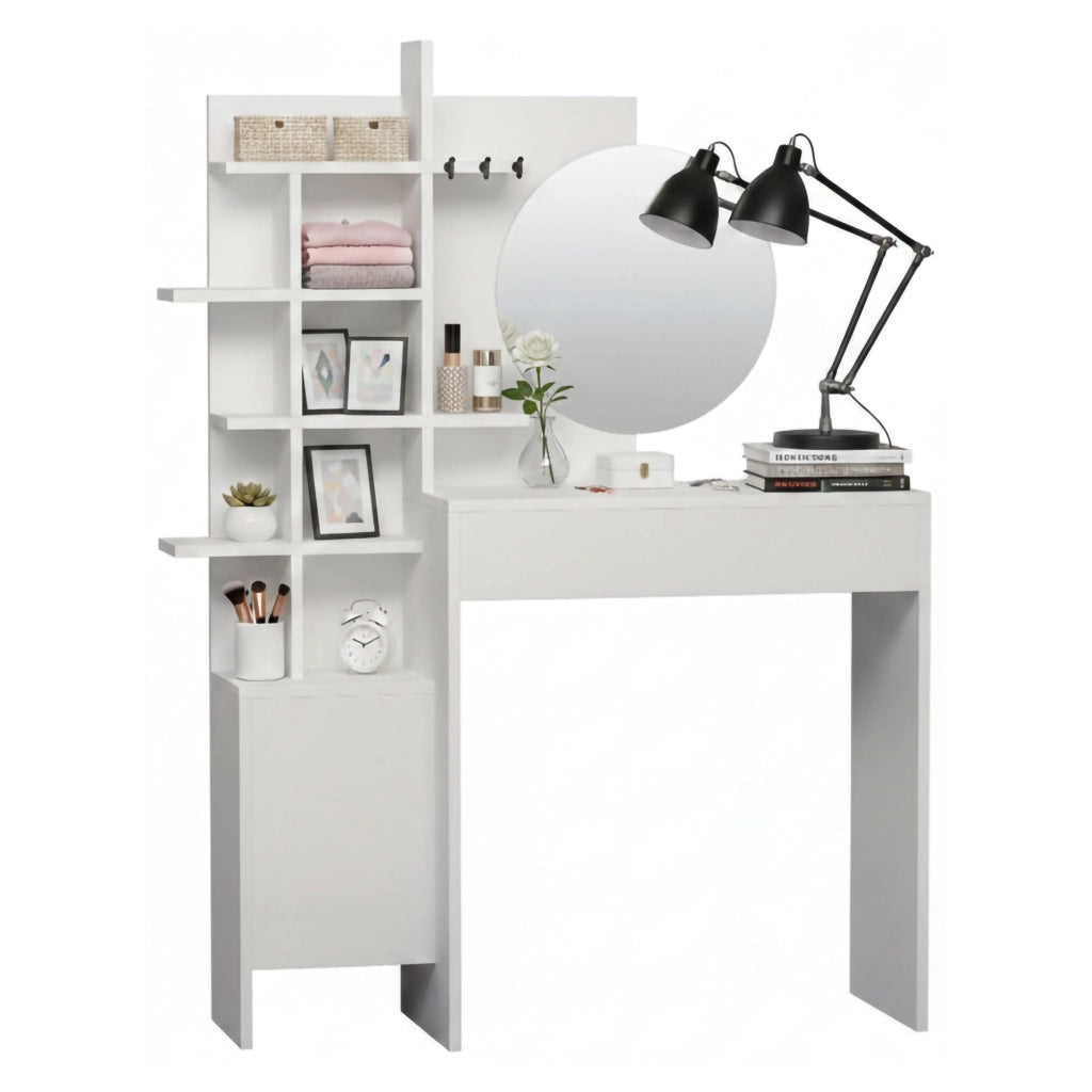 Pago, Consolle Specchio Incluso, 35x71.5x83h cm Bianco