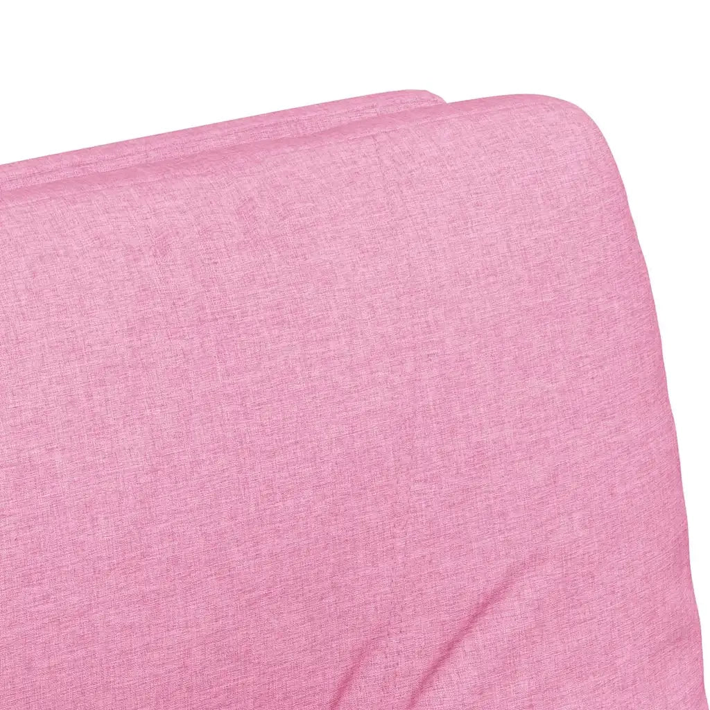 Sedie da Pranzo con Ruote 2 pcs Rosa 57 x 67 x 95 cm Tessuto