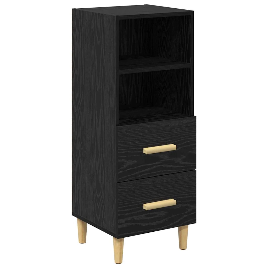 Credenza-Buffet-Armadio da cucina Rovere nero 34 x 34,5 x 90 cm Legno multistrato 303947