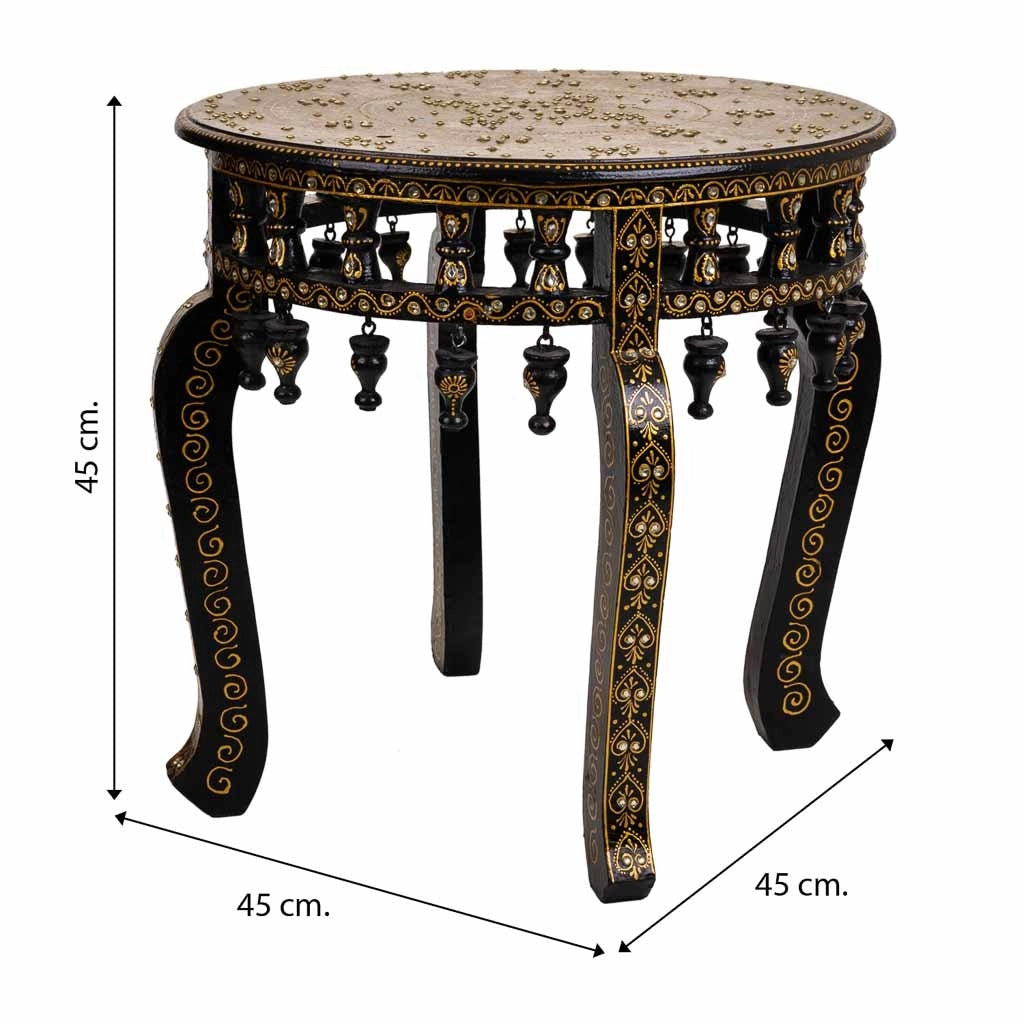Tavolo in legno dipinto artigianale 45x45x45 h cm