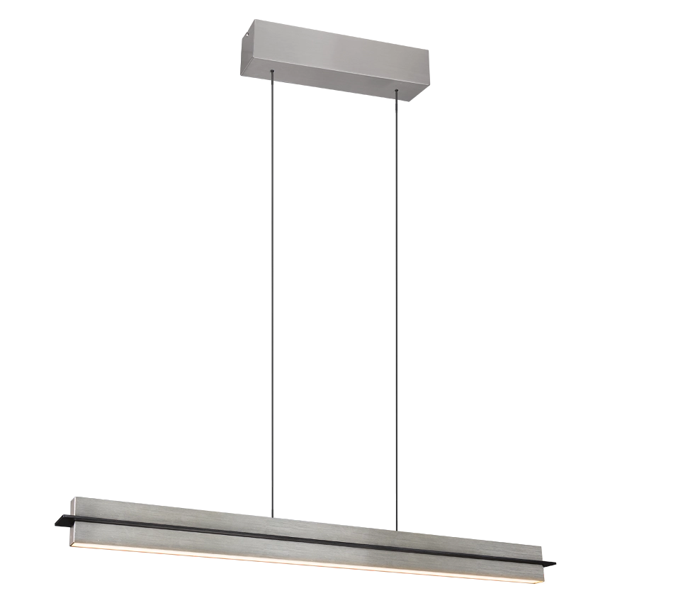 Lampada a sospensione LED, metallo, acciaio, L 95 cm, Emerson