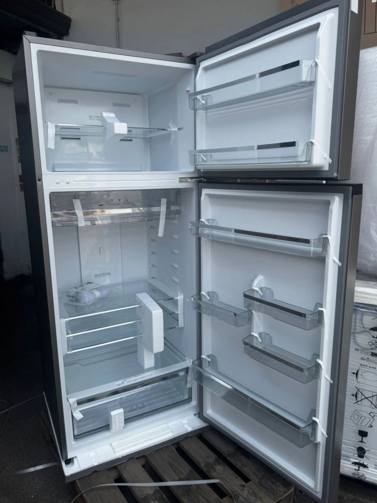 Nikkei sndpnd540ex frigorifero total no frost, libera installazione, classe e, 543 litri, inox, con display, doppia porta larghezza 75cm, altezza 183cm, profondità 70cm