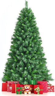 Albero di Natale Artificiale 180 cm, con 645 Rami, Base Pieghevole di Metallo, Verde, per Uso Domestico e Commerciale