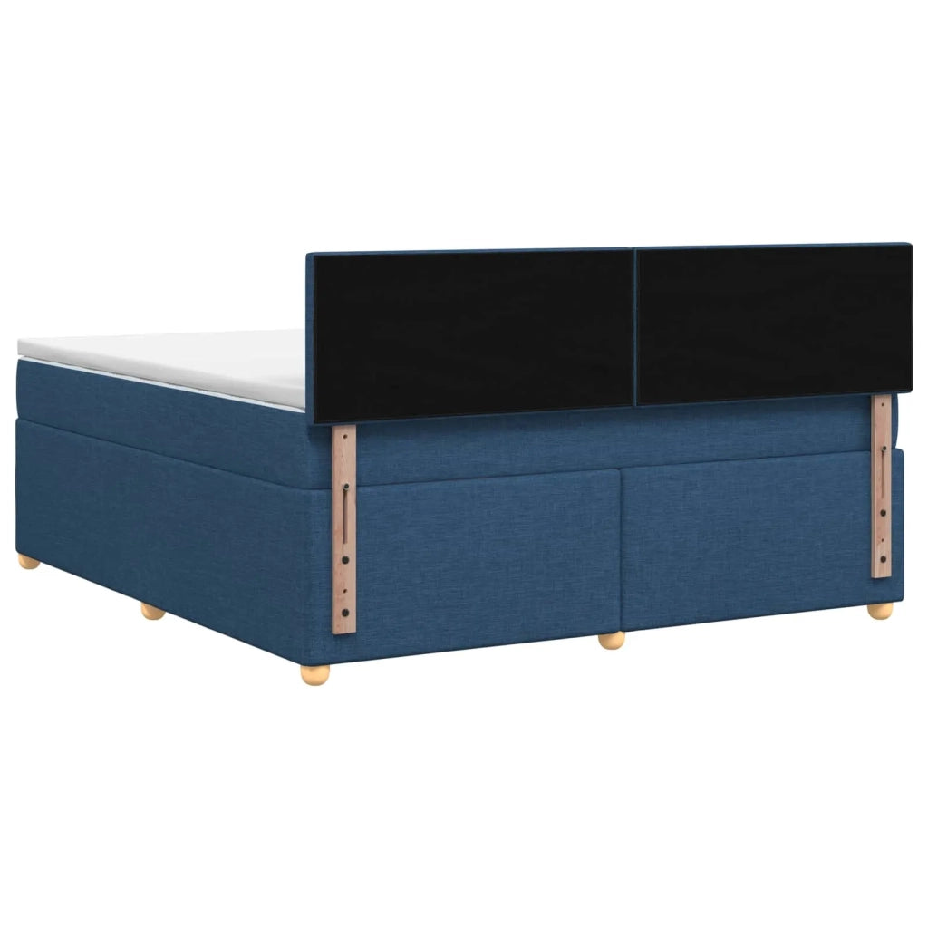 Letto box spring con materasso Blu 140 x 190 cm Tessuto 3450964