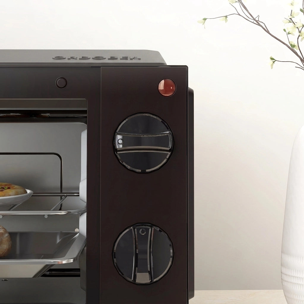 Mini Forno Elettrico 9 L 750 W Nero con Temperatura 100-230°C; Timer 60 Min; Teglia e Griglia