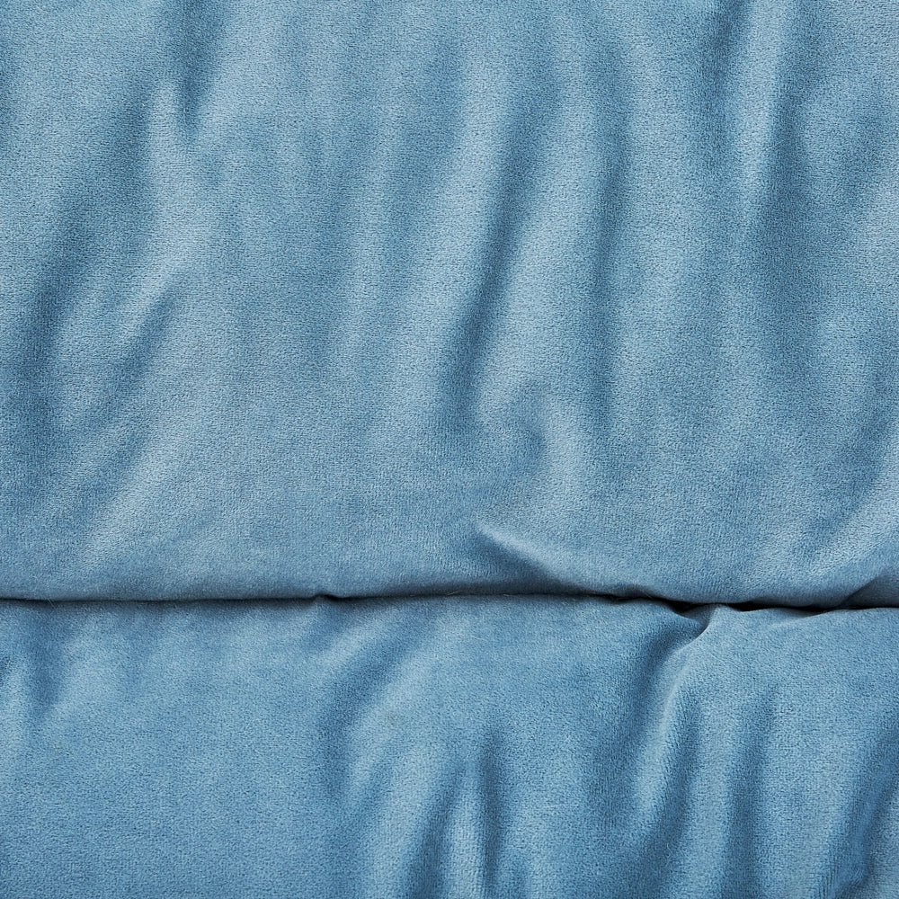 Cuccia animali letto per cani lettino gatti velluto blu con nappe 90 x 60 cm