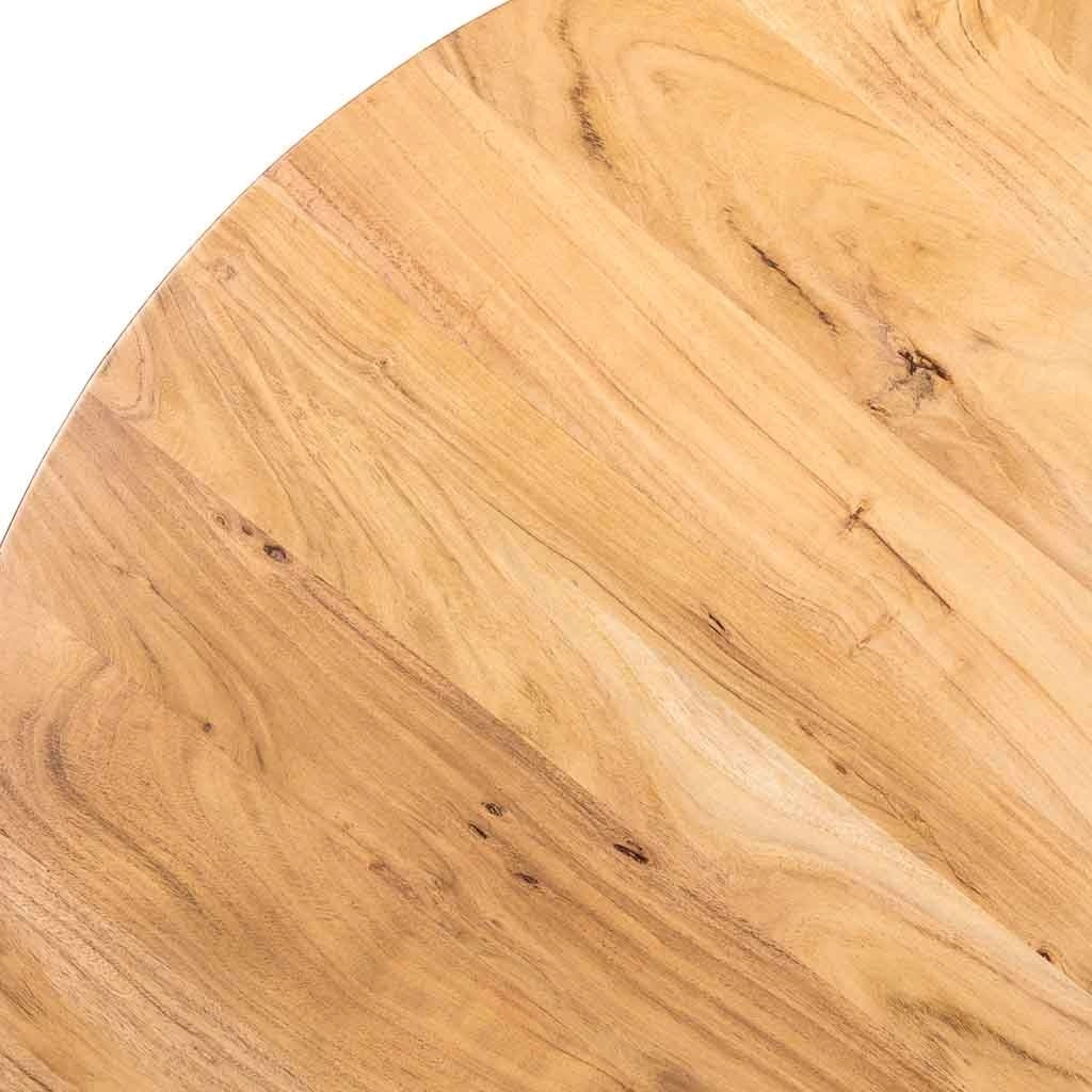 Tavolo da pranzo rotondo in legno di acacia D130x77