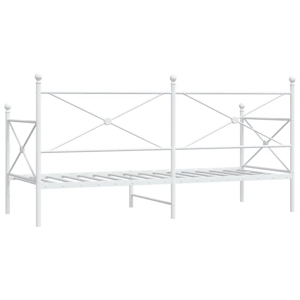 Dormeuse senza Materasso Bianco 90x200 cm in Acciaio 4104682