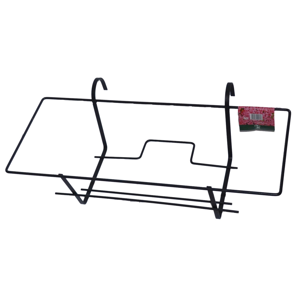 BALCONIERA NERA RETTANGOLARE METALLO CM.60
