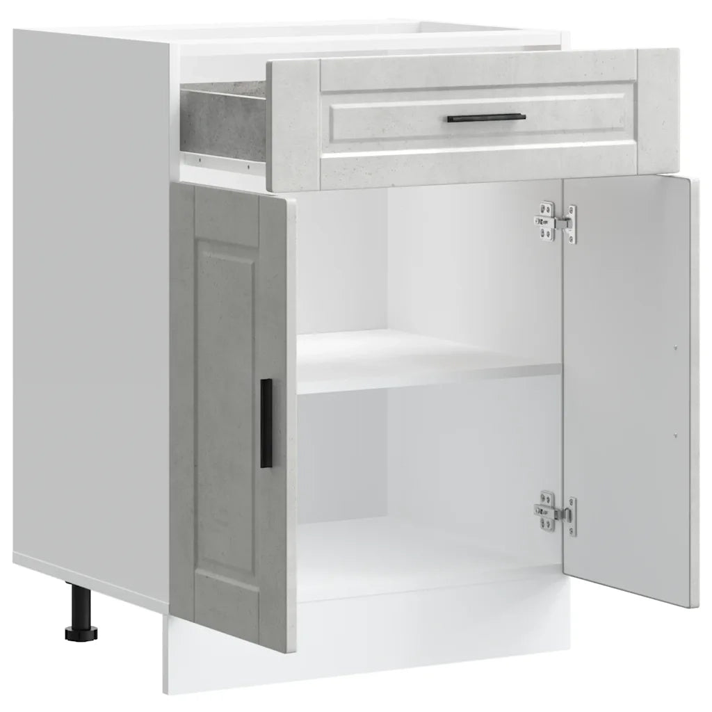 Base da Cucina-Mobile Base da Cucina Porto Grigio Cemento in Legno Multistrato 326021