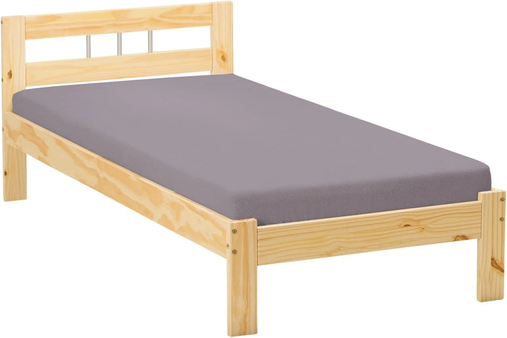 STRUTTURA LETTO JANA 95X145X72H PINO MASSELLO FINITURA NATURALE DOGHE NON INCLUSE