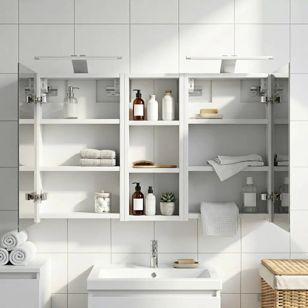 Set di Armadi da Bagno con lo scaffale 3 pcs 80 x 10,5 x 50 cm 3403656