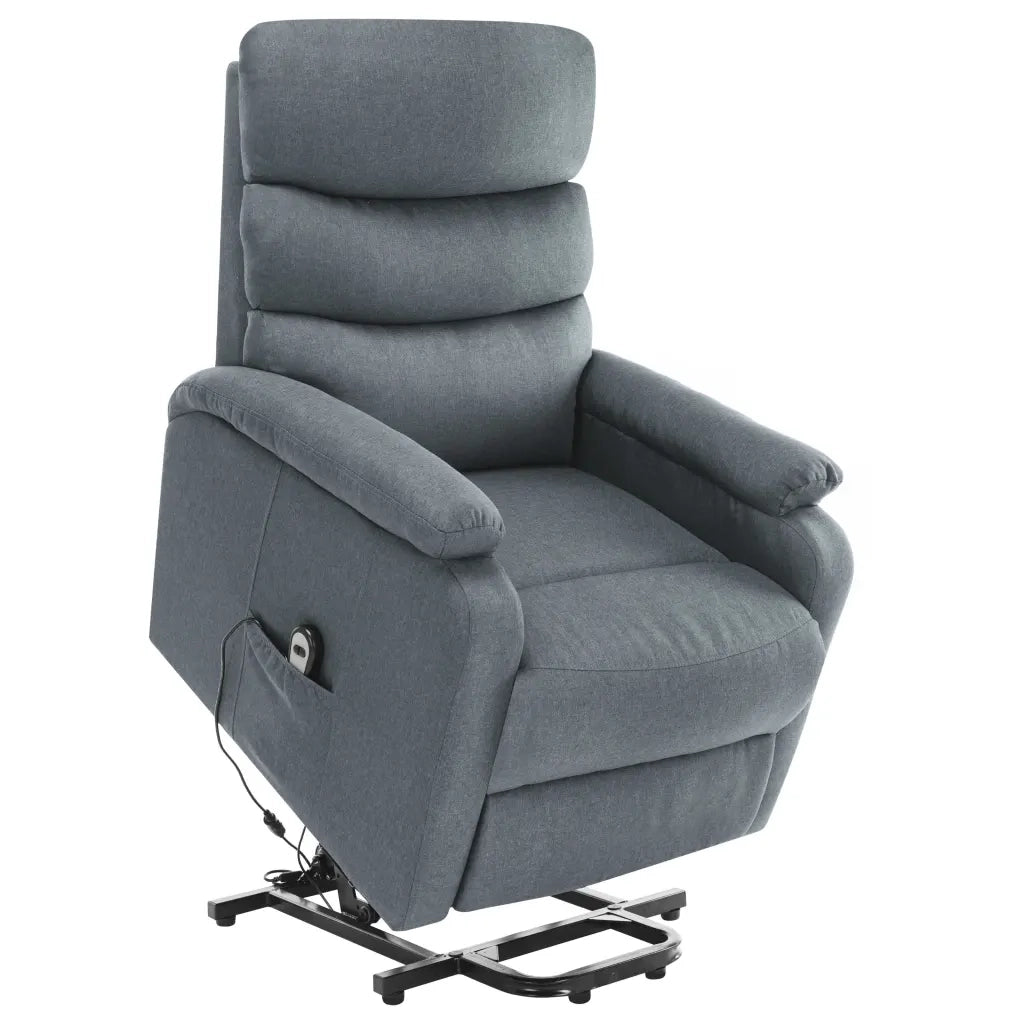 Poltrona Alzapersona Massaggio Grigio Chiaro in Tessuto cod mxl 32441