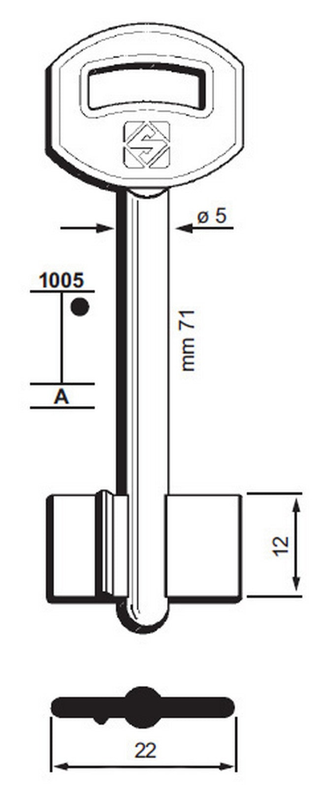chiavi silca d.mappa art. 5cpr1 olc gr.18 cod:ferx.93573