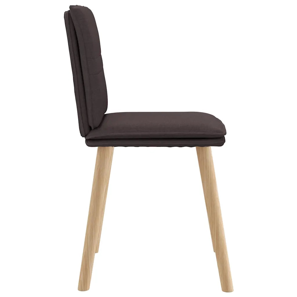 Sedie da Pranzo 6 pz Marrone Scuro in Tessuto 3315629