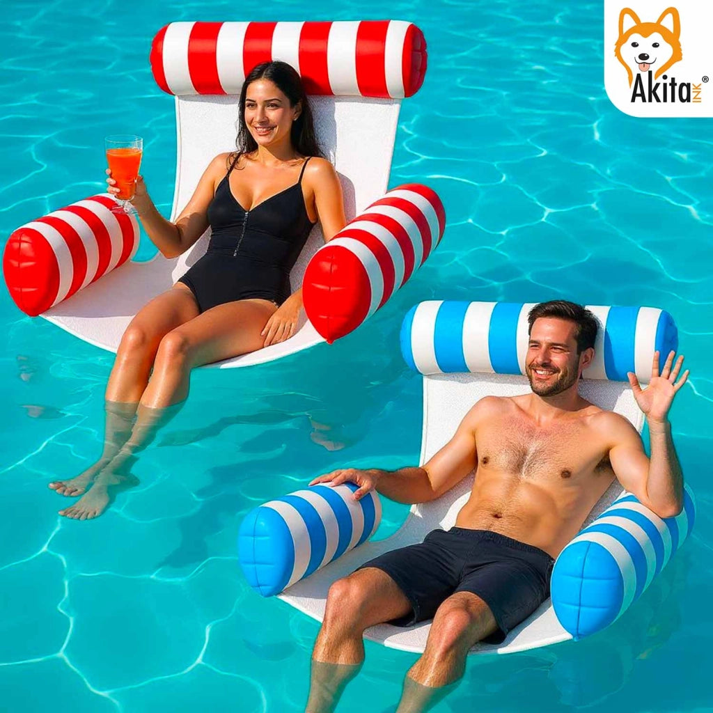 Akitaink 2 Amache Galleggianti Mare Piscina 4 in 1