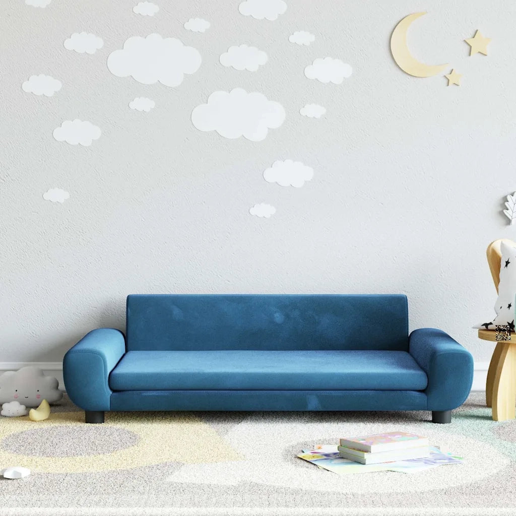 Divano per Bambini Blu 100x54x33 cm in Vellutocod mxl 93868