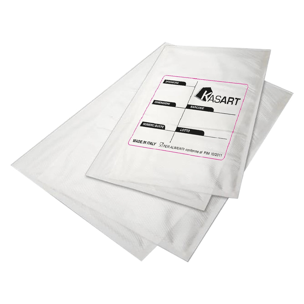SACCHETTI PRETAGLIATI GOFFRATURA A ROMBO 15 x 25 - confezione 100 pezzi  - KASART