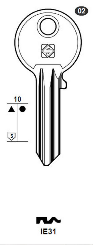 chiavi silca profilo art. ie31 asc gr.2 cod:ferx.93578