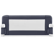 Sponda da letto pieghevole con copertura rimovibile e cinghia aggiuntiva a forma di Y-Barriera di sicurezza per bambini Grigio scuro