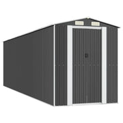 Casetta da giardino cabina ripostiglio casetta da esterno robusta casetta per attrezzi 192 x 689 x 223 cm acciaio zincato antracite 02_0022202