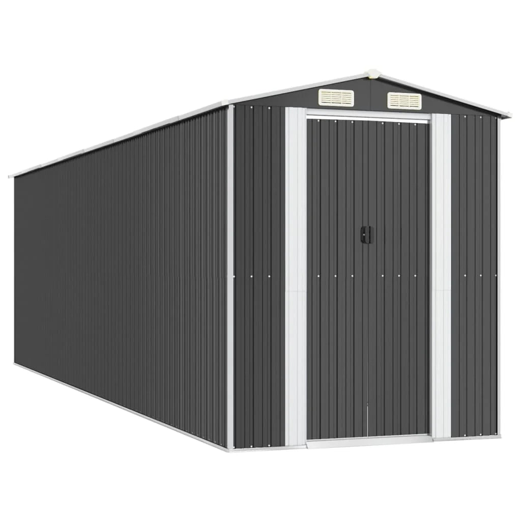 Casetta da giardino cabina ripostiglio casetta da esterno robusta casetta per attrezzi 192 x 689 x 223 cm acciaio zincato antracite 02_0022202