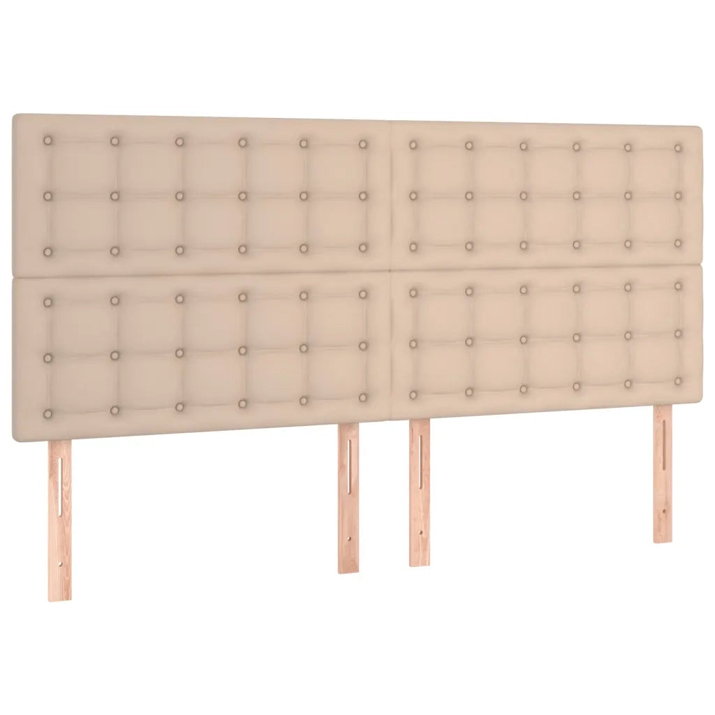 Giroletto con Testiera-Struttura Letto con testiera Cappuccino 200x200 cm in Similpelle 866871