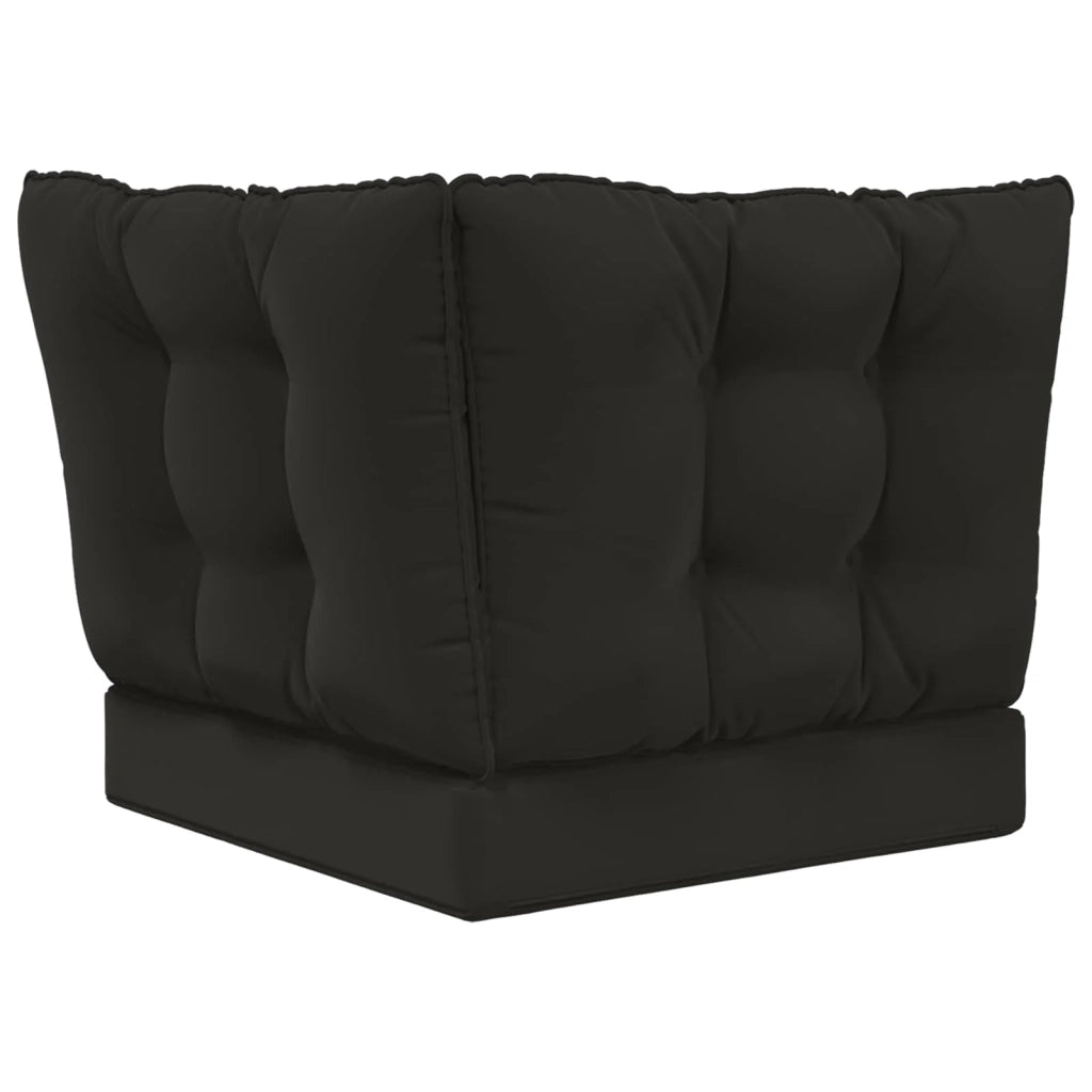 Cuscino per divano da esterno 3 pcs Nero Poliestere 900802