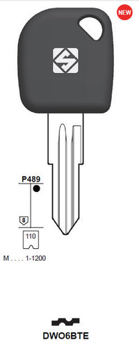 chiavi transponder vuota silca dwo6bte cod:ferx.93581