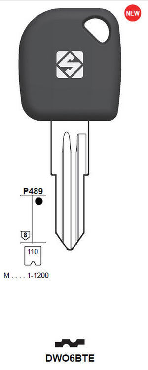 chiavi transponder vuota silca dwo6bte cod:ferx.93581