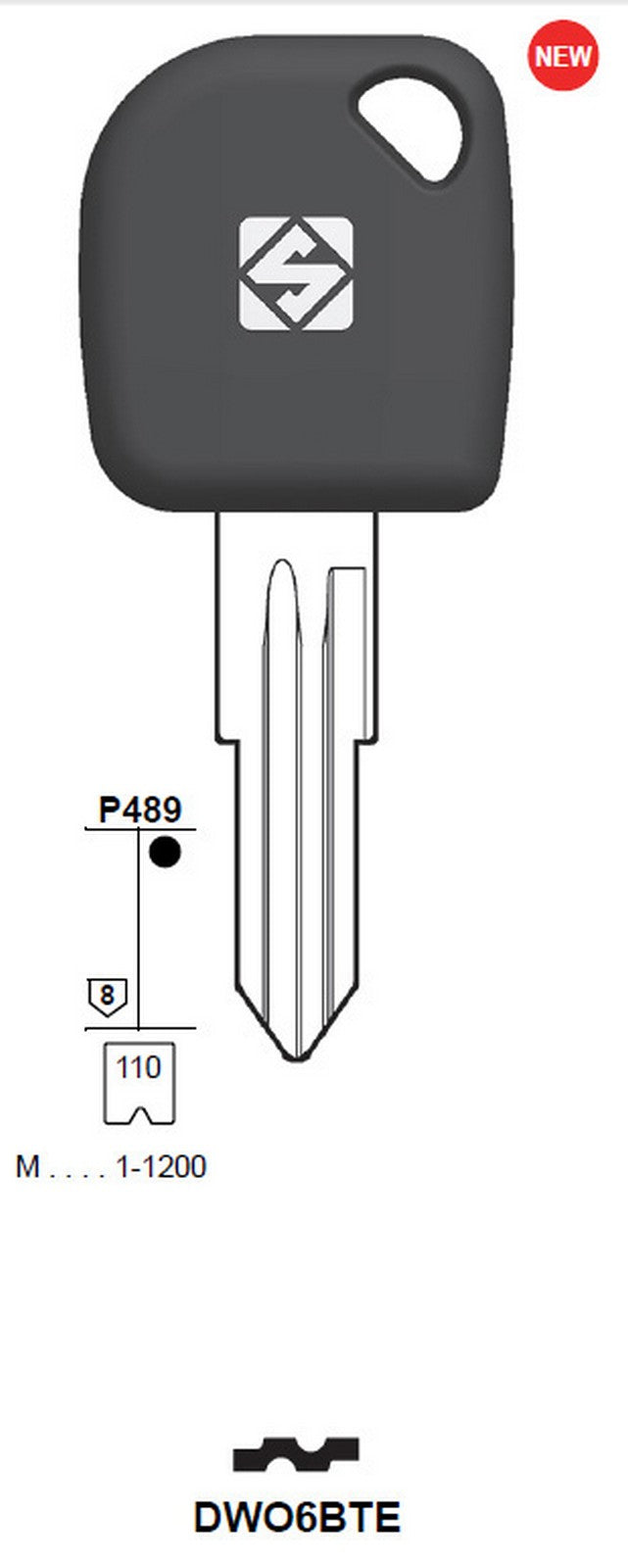 chiavi transponder vuota silca dwo6bte cod:ferx.93581