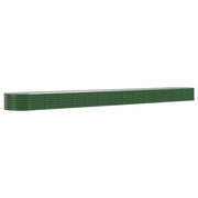 Fioriere | Cassetta per fiori | Letto Giardino Acciaio Zincato 620x80x36 cm Verde