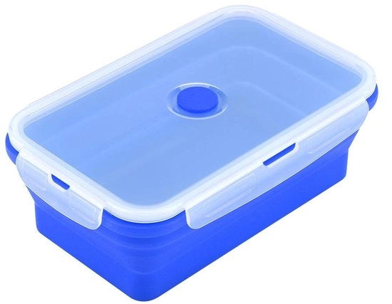Bentobox in Silicone da 1200 ml - Contenitore di Cibo Portatile - Opaco - Leggero - Resistente al Microonde - Design Stilizzato
