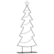 Albero di Natale | Decorazioni natalizie in metallo con supporto Nero 150 cm Acciaio