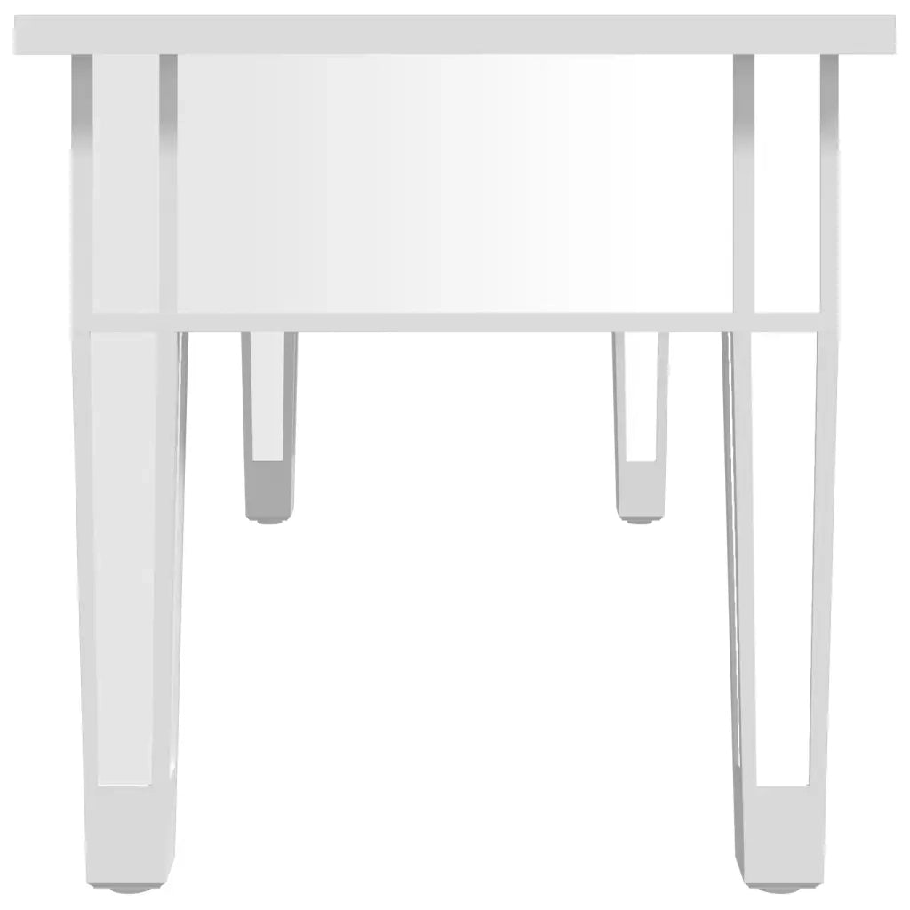 Tavolino Salotto a Specchio 106x45x45cm Legno Multistrato Vetro 348528
