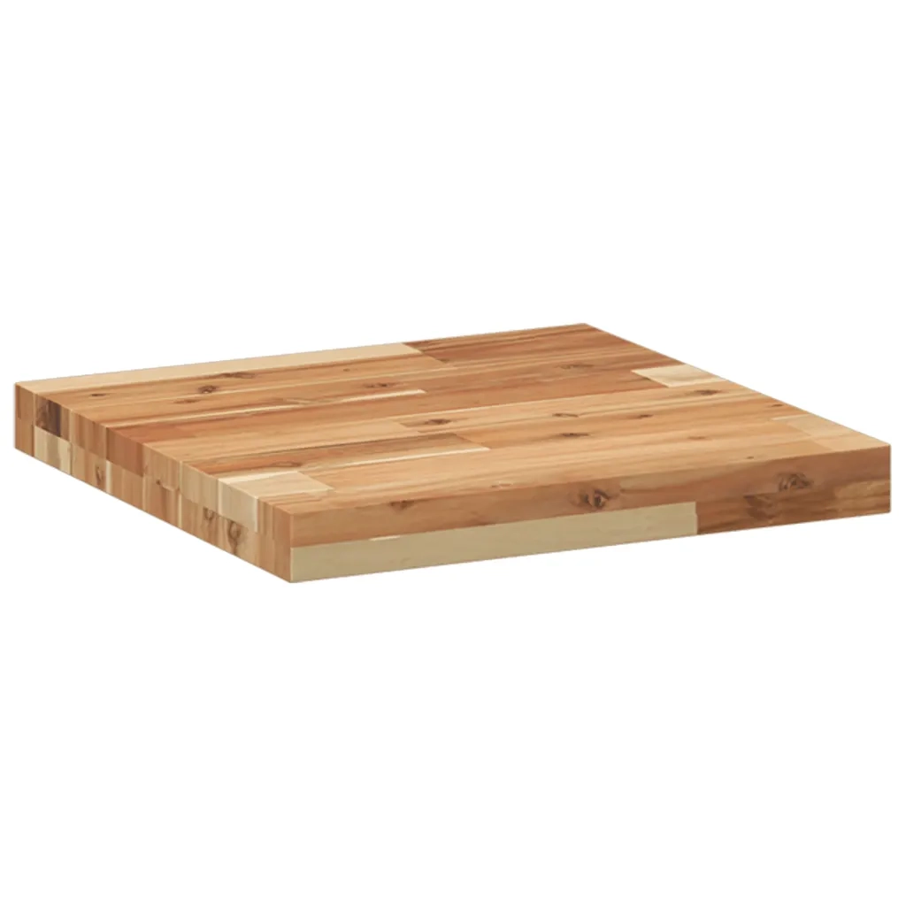 Piano Tavolo | Superficie Tavolo | Piano Scrivania Quadrato 40x40x4 cm in Legno Massello di Acacia