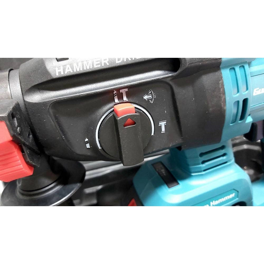 Trade Shop - Tassellatore A Batteria 2 Batterie Martello Demolitore Percussione Trapano Sds -