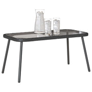 Tavolino da salotto | Tavolino da caff¨¨ | Tavolino da Soggiorno Nero 90 x 45 x 43 cm polyrattan