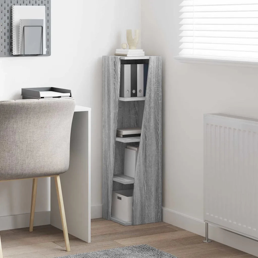 Mobile angolare Grigio Sonoma 27,5x27x102cm Legno multistrato 889851