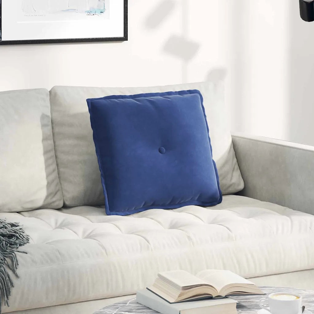 Cuscino per Schiena | Cuscino dorsale Blu Polizia 50 x 45 cm Tessuto in Cords