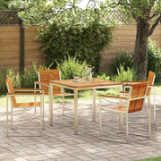 Set da Pranzo per Giardino 5 pcs Legno di Acacia Massello 3334806